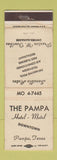Matchbook Cover - Pampa Hotel Motel Pampa TX WEAR
