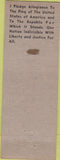 Matchbook Cover - Matchbook Cover Elks Club Marquette MI crease