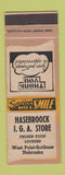 Matchbook Cover - Hasebroock IGA Grocery Store West Point Scribner NE