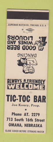 Matchbook Cover - Tic Toc Bar Omaha NE
