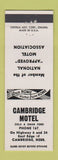 Matchbook Cover - Cambridge Motel Cambridge NE low phone #