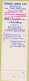 Matchbook Cover - Matchbook Cover Elks Club Fresno CA