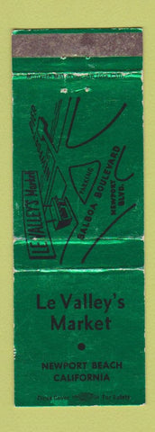 Matchbook Cover - Le Valley's Market Newport Beach CA WEAR