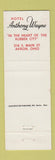 Matchbook Cover - Hotel Anthony Wayne Akron OH