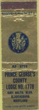 Matchbook Cover - Matchbook Cover Elks Club Bladensburg MD