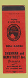 Matchbook Cover - Sherman and Hemstreet Insurance St Joseph MO WEAR