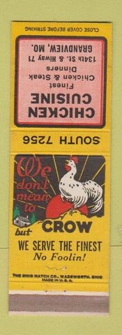 Matchbook Cover - Chicken Cuisine Grandview MO