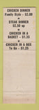 Matchbook Cover - Chicken Cuisine Grandview MO