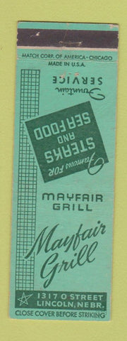 Matchbook Cover - Mayfair Grill Lincoln NE