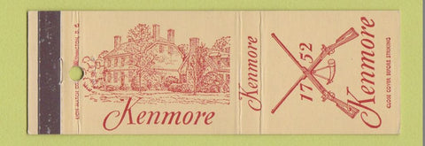 Matchbook Cover - Kenmore Fredericksburg VA