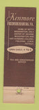 Matchbook Cover - Kenmore Fredericksburg VA