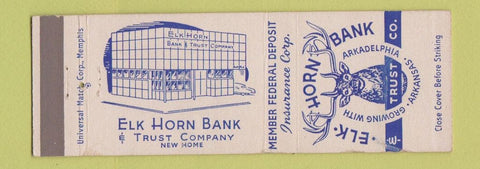 Matchbook Cover - Elk Horn Bank Arkadelphia AR