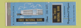 Matchbook Cover - First National Bank Morgantown WV