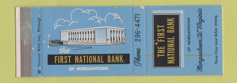 Matchbook Cover - First National Bank Morgantown WV