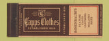 Matchbook Cover - Capps Clothes Men's Rosenbaum's