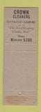 Matchbook Cover - Crown Cleaners Grosse Pointe MI WORN
