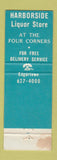 Matchbook Cover - Harborside Liquor Store Edgartown MA