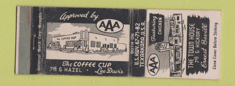 Matchbook Cover - The Town House Restaurant Texarkana TX WEAR