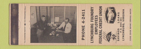 Matchbook Cover - Lynchburg Foundry Credit Union Lynchburg VA