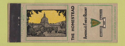 Matchbook Cover - The Homestead Virginia Hot Springs