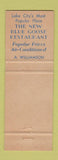 Matchbook Cover - Blue Goose Restaurant Lake City FL