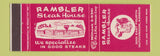 Matchbook Cover - Rambler Steak House Hutchinson KS