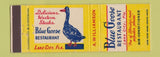 Matchbook Cover - Blue Goose Restaurant Lake City FL
