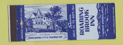 Matchbook Cover - Roaring Brook Inn Harbor Springs MI