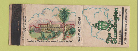 Matchbook Cover - The Huntington Pasadena CA WORN