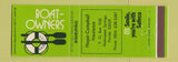Matchbook Cover - Boat Owners Insurance Homosassa Springs FL