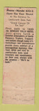 Matchbook Cover - Genesee Falls Hotel Portageville NY
