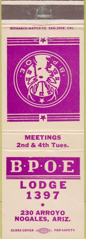 Matchbook Cover - Matchbook Cover Elks Club Nogales AZ