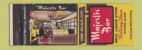 Matchbook Cover - Majestic Bar Mitchell SD