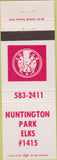 Matchbook Cover - Matchbook Cover Elks Club Huntington Park CA