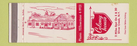 Matchbook Cover - Colony House Silver Creek NY WEAR