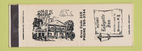 Matchbook Cover - Lafayette Inn Geneva NY