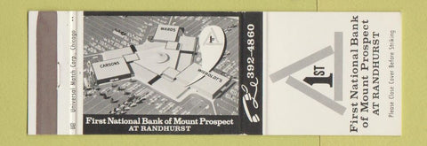 Matchbook Cover - First National Bank Mount Prospect IL
