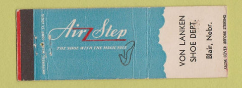 Matchbook Cover - Air Step Shoes Von Lanken Blair NE