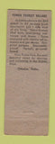 Matchbook Cover - Tower Tourist Village Omaha NE