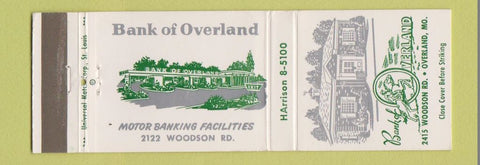 Matchbook Cover - Bank of Overland MO