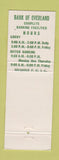 Matchbook Cover - Bank of Overland MO