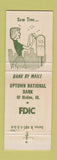 Matchbook Cover - Uptown National Bank Moline IL