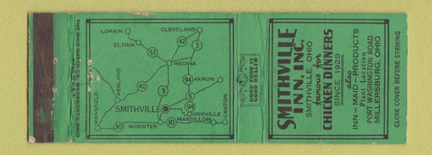 Matchbook Cover - Smithville Inn Millersburg OH WEAR