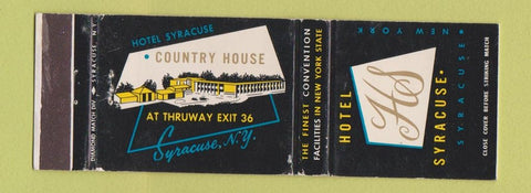 Matchbook Cover - Hotel Syracuse NY