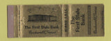 Matchbook Cover - First State Bank Rockwell TX