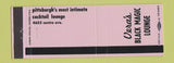 Matchbook Cover - Vera's Black Magic Lounge Pittsburgh PA