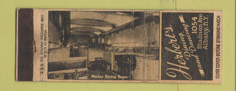 Matchbook Cover - Herber's Restaurant Albany NY WORN