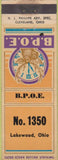 Matchbook Cover - Matchbook Cover Elks Club Lakewood OH
