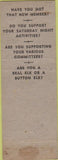 Matchbook Cover - Matchbook Cover Elks Club Lakewood OH