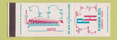 Matchbook Cover - Plainsman Hotel Lubbock TX
